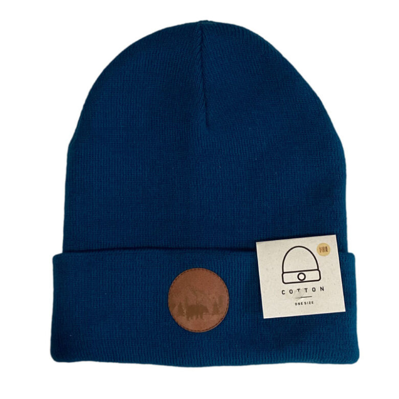 Bawełniana czapka beanie atramentowa