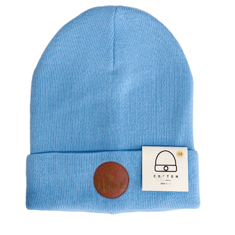 Bawełniana czapka beanie błękit