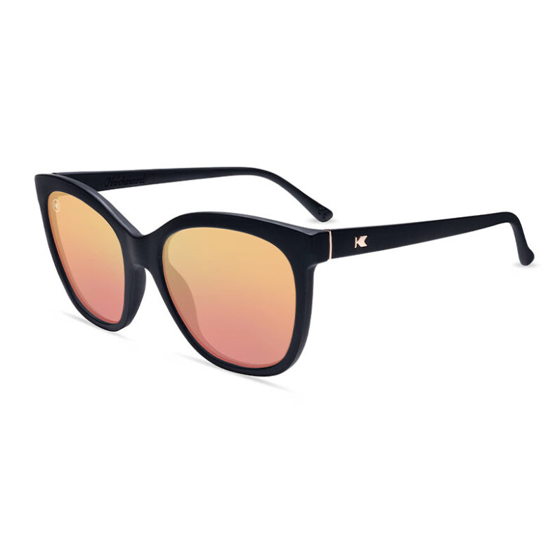 Czarne matowe damskie okulary przeciwsłoneczne Deja Views Rose Gold