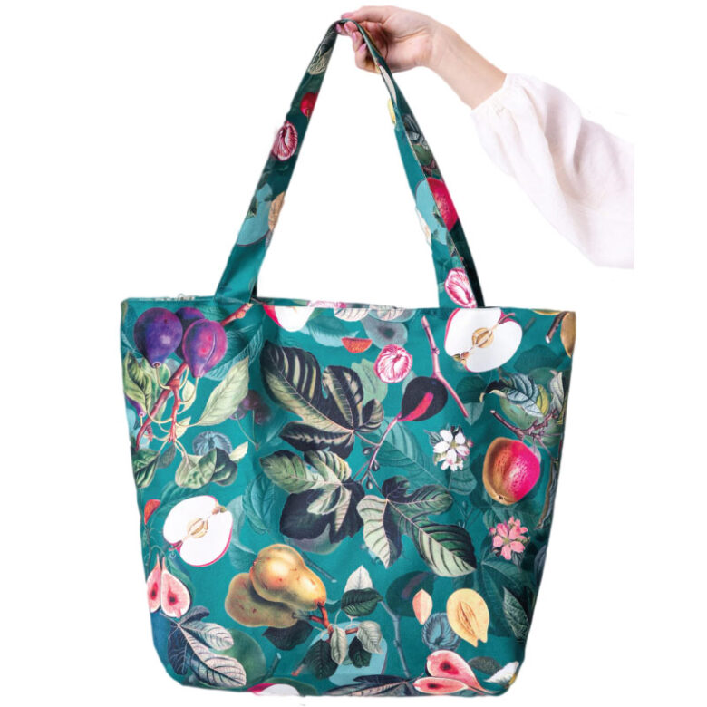 Duża torba shopper w warzywa i owoce