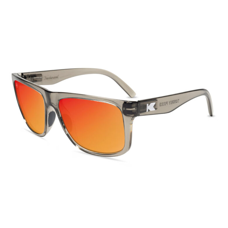 Szare męskie okulary przeciwsłoneczne lustrzanki Torrey Pines Red Sunset Knockaround