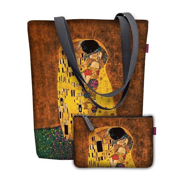 Damska torebka z kosmetyczką Klimt Pocałunek