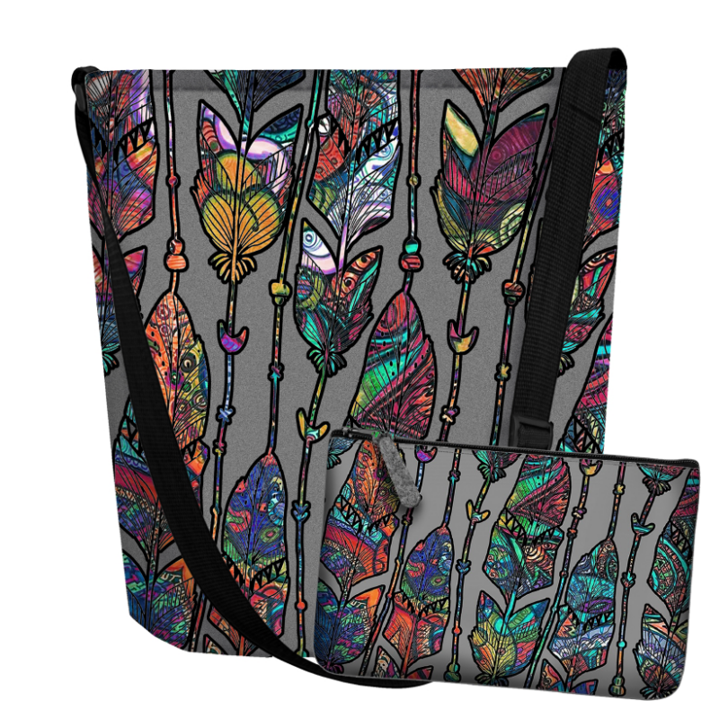 Torebka listonoszka z kosmetyczką Boho