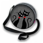 Mała torba Twist Czarne Koty