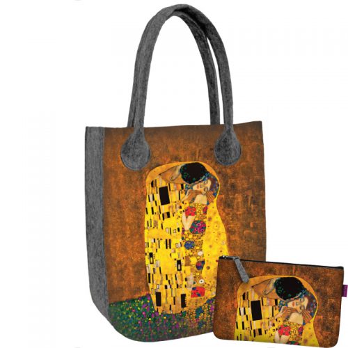 Torebka filcowa z kosmetyczką Gustav Klimt