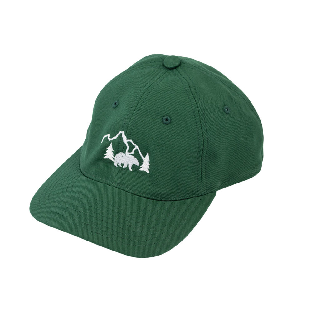 Zielona czapka z daszkiem Niedźwiedź
