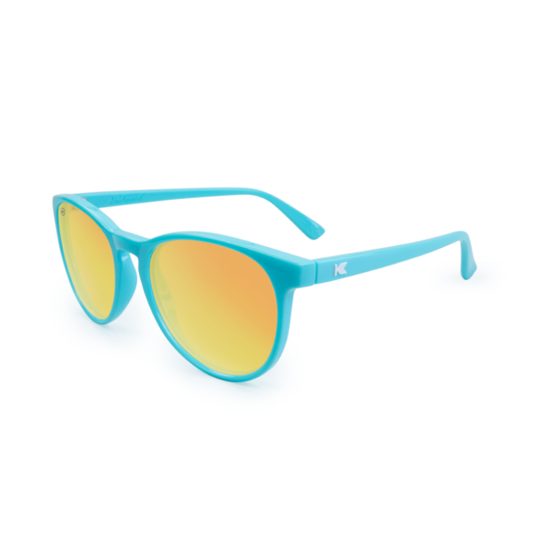 turkusowe okrągłe okulary przeciwsłoneczne Knockaround Mai Tais