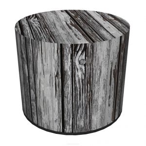 Pufa z drewnianym motywem - Fiord