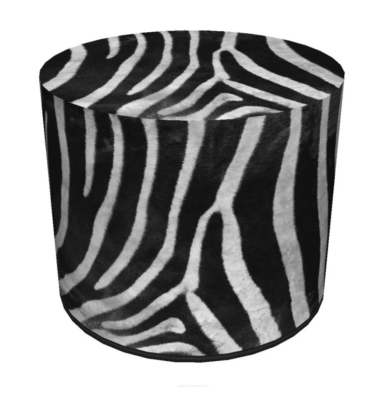 Pufa Dekoracyjna do siedzenia wzór Zebra