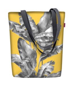 Żółta torba w liście bananowca
