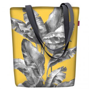 Żółta torba w liście bananowca