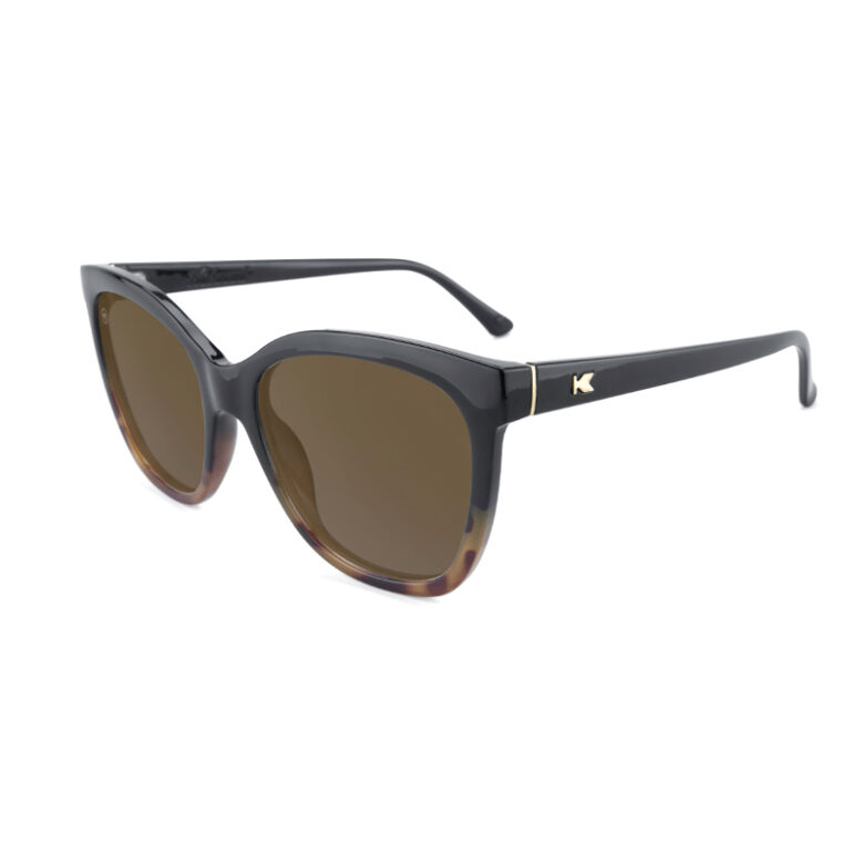 Czarne damskie okulary przeciwsłoneczne z motywem panterka Deja Views Knockaround