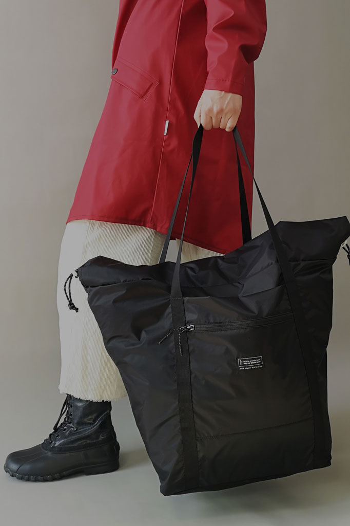 Duża czarna torba shopper bag nieprzemakalna XL - Sunlovers