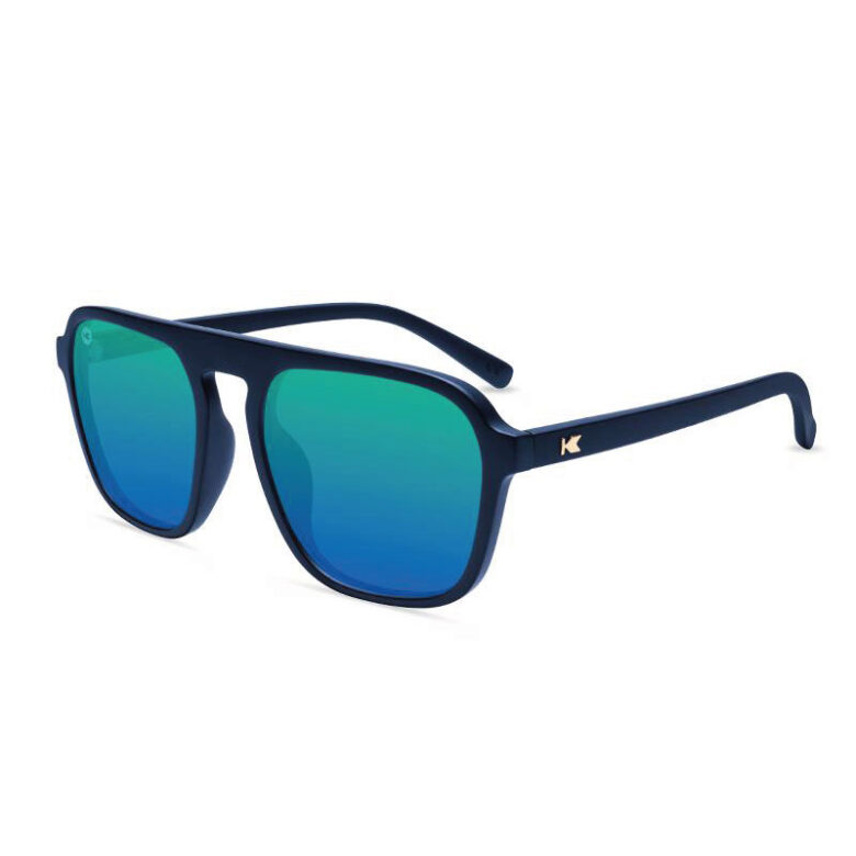 Duże granatowe okulary przeciwsłoneczne pilotki PACIFIC PALISADES Navy Rider Knockaround