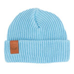Gruba czapka dziecięca zimowa błękitna