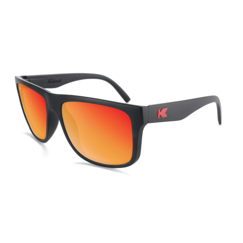 Czarne okulary przeciwsłoneczne czerwona soczewka Torrey Pines Red Sunset Knockaround