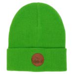 Zielona czapka beanie bawełniana