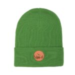 Bawełniana czapka beanie zielona trawiasta Kabak