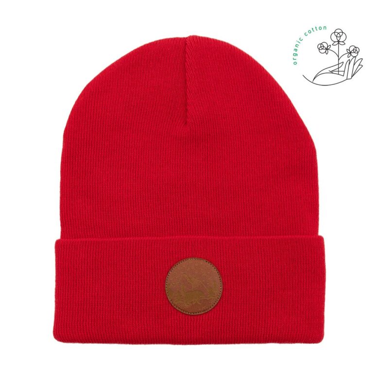Bawełniana czapka beanie makowa Kabak bawełna organiczna