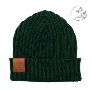 Bawełniana czapka Alkatraz zielona Kabak bawełna organiczna