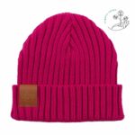 Bawełniana czapka Alkatraz różowa Kabak bawełna organiczna