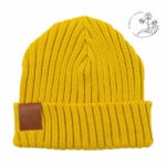 Bawełniana czapka Alkatraz żółta Kabak bawełna organiczna