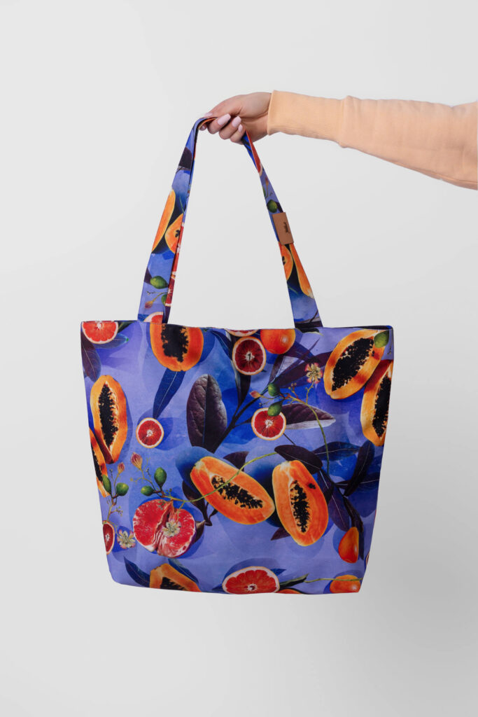 Duża torba na ramię shopper Papaja