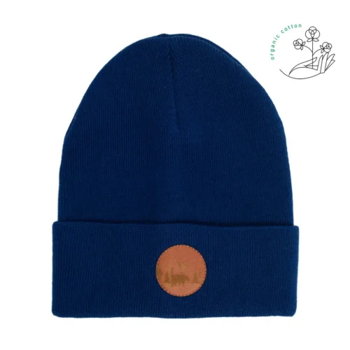 Bawełniana czapka beanie atrament Kabak