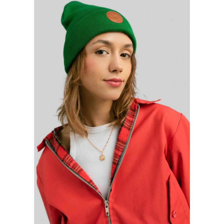 bawelniana-jesienna-czapka-beanie-zielona