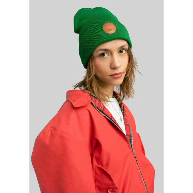 bawelniana-jesienna-czapka-beanie-zielona