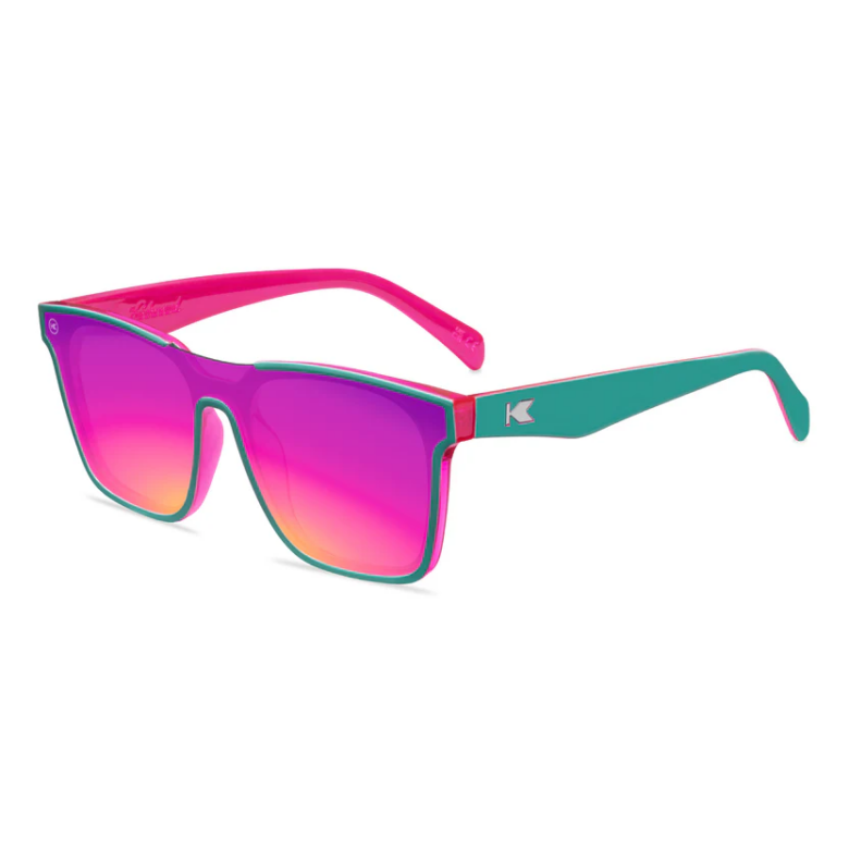 Różowe futurystyczne okulary Miami Afters