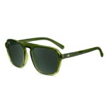 Duże zielone okulary pilotki Knockaround