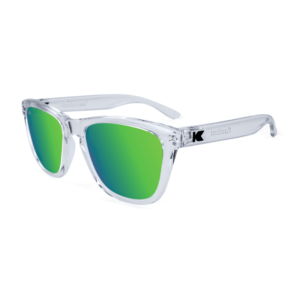 Przezroczyste okulary przeciwsłoneczne zielone lustrzanki Premiumsczewką Premiums Knockaround