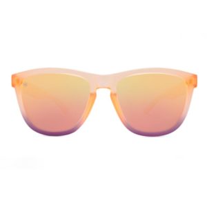 niedrogie polaryzacyjne okulary przeciwsłoneczne różowe z różowymi lustrzanymi szkłami knockaround premiums przód