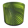 pufa do przedpokoju siedzenia ze wzorem dekoracja mebel do pokoju liście zielone palmy