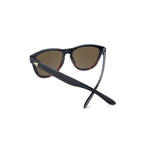 niedrogie okulary przeciwsłoneczne brązowa pantera błyszczące z polaryzacją z brązowymi soczewkami knockaround premiums tył
