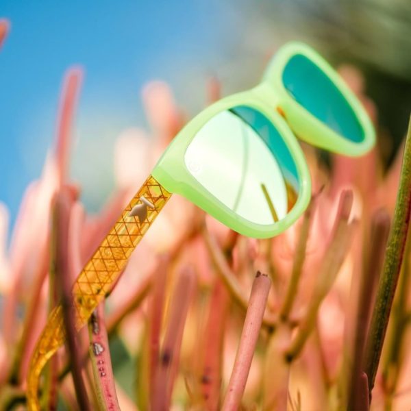 dziecięce okulary przeciwsłoneczne z filtrami niedrogie knockaround premiums zielono żółte lusterka nieduże dla chłopców dla dziewczynek wakacyjne ananaski