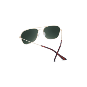 niedrogie okulary przeciwsłoneczne z polaryzacją aviator Mount Evans złote oprawki zielone soczewki klasyczne pilotki tył