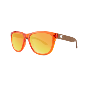 niedrogie dziecięce kolorowe okulary przeciwsłoneczne z filtrami Knockaround premiums czerwone oprawki i soczewki