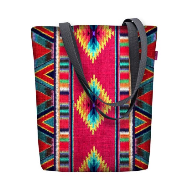 Lekka damska torba na zakupy z motywem azteckim