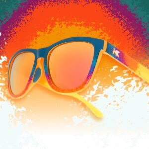 Pomarańczowe okulary przeciwsłoneczne lustrzanki Premiums Sport Desert