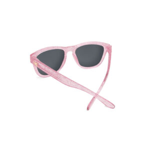 Okulary przeciwsłoneczne dla dziewczynki różowe z brokatem