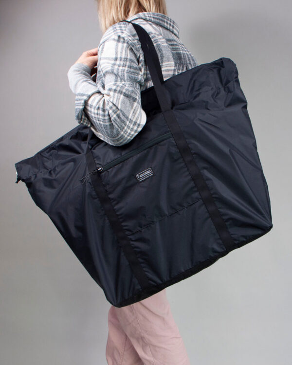 Duża czarna torba shopper bag nieprzemakalna XL