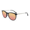 Czarne okulary przeciwsłoneczne z różowymi soczewkami Mary Janes