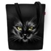 Czarna damska torba na ramię z kotem Nero
