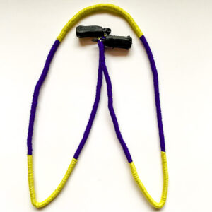 Bawełniany sznurek do okularów żółty fiolet